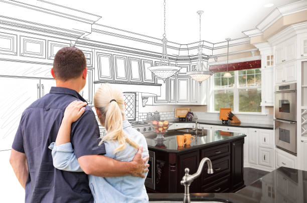 Custom kitchen cabinets installed in a Clear Lake home